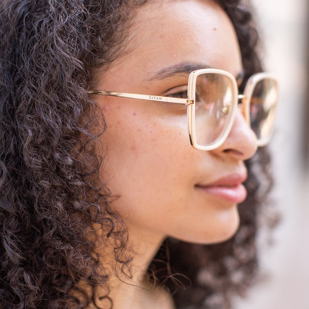 NELLIE I Khaki - Gleam Eyewear | Blue Light Blocking Glasses